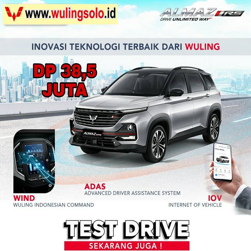 Promo DP Minim Spesial Beli Wuling Almaz RS Di Dealer Wuling Solo